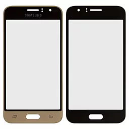 Корпусное стекло дисплея Samsung Galaxy J1 J120H 2016 Gold - фото Корпусное стекло дисплея Samsung Galaxy J1 J120H 2016 Gold
