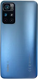 Задняя крышка корпуса Xiaomi Redmi Note 11T 5G со стеклом камеры, Original Aquamarine Blue - фото Задняя крышка корпуса Xiaomi Redmi Note 11T 5G со стеклом камеры, Original Aquamarine Blue