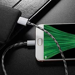 Кабель Borofone BX24 Ring Current USB-A - micro USB 12w 2.4a 1м cable Silver - мініатюра 6