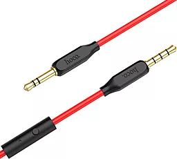 Аудіо кабель, з мікрофоном Hoco UPA12 AUX mini Jack 3.5mm M/M Cable 1 м red - мініатюра 2