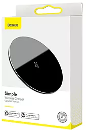 Беспроводное (индукционное) зарядное устройство Baseus Simple Wireless Charger 15W Black (WXJK-B01) - миниатюра 4