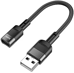 Адаптер-переходник Hoco U107 M-F USB-A -> USB Type-C black - фото Адаптер-переходник Hoco U107 M-F USB-A -> USB Type-C black