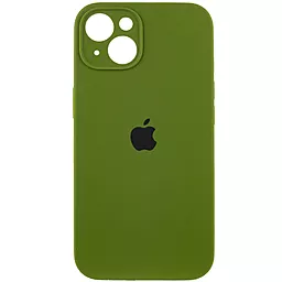 Чохол Silicone Case Full Camera for Apple IPhone 14 Dark Olive