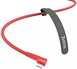 Кабель Hoco U83 Puissant Silicone USB-A - Lightning 12w 2.4a 1.2м cable Red - мініатюра 2