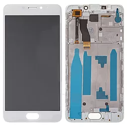 Дисплей Meizu M5 Note (M621) с тачскрином и рамкой, оригинал, White - фото Дисплей Meizu M5 Note (M621) с тачскрином и рамкой, оригинал, White