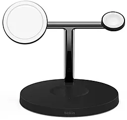 Беспроводная док-станция Belkin MagSafe 3-in-1 15w wireless charger black (WIZ017VFBK) - фото Беспроводная док-станция Belkin MagSafe 3-in-1 15w wireless charger black (WIZ017VFBK)