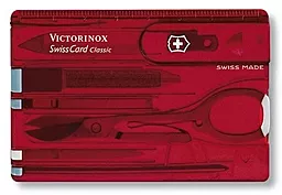 Мультитул Victorinox Swisscard (0.7100.T) Red Translucent