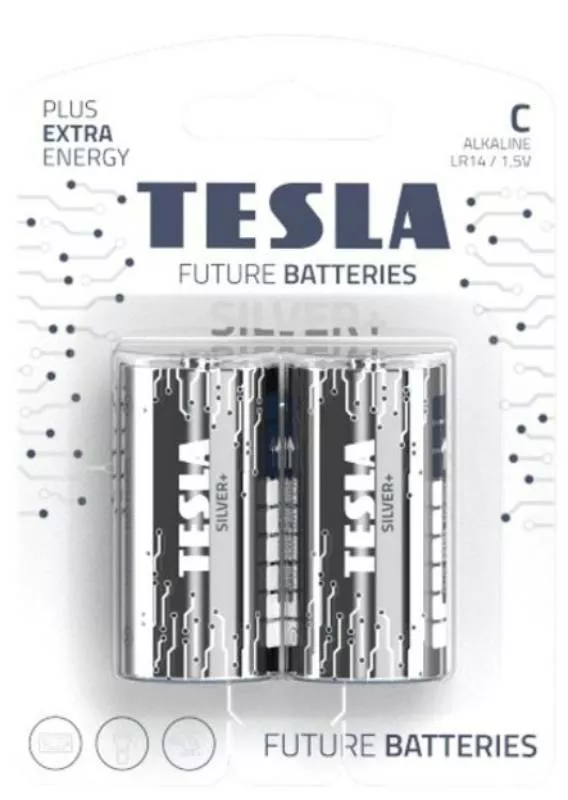 Батарейки Tesla Silver+ C LR14 2шт - фото 1