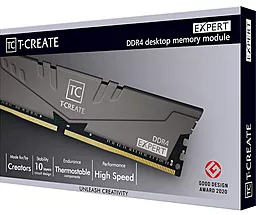 Оперативна пам'ять Team T-Create Expert Titanium Gray DDR4 3200MHz 16GB Kit 2x8GB (TTCED416G3200HC16FDC01) - мініатюра 4