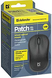 Комп'ютерна мишка Defender Patch MS-759 Black (52759) - мініатюра 6
