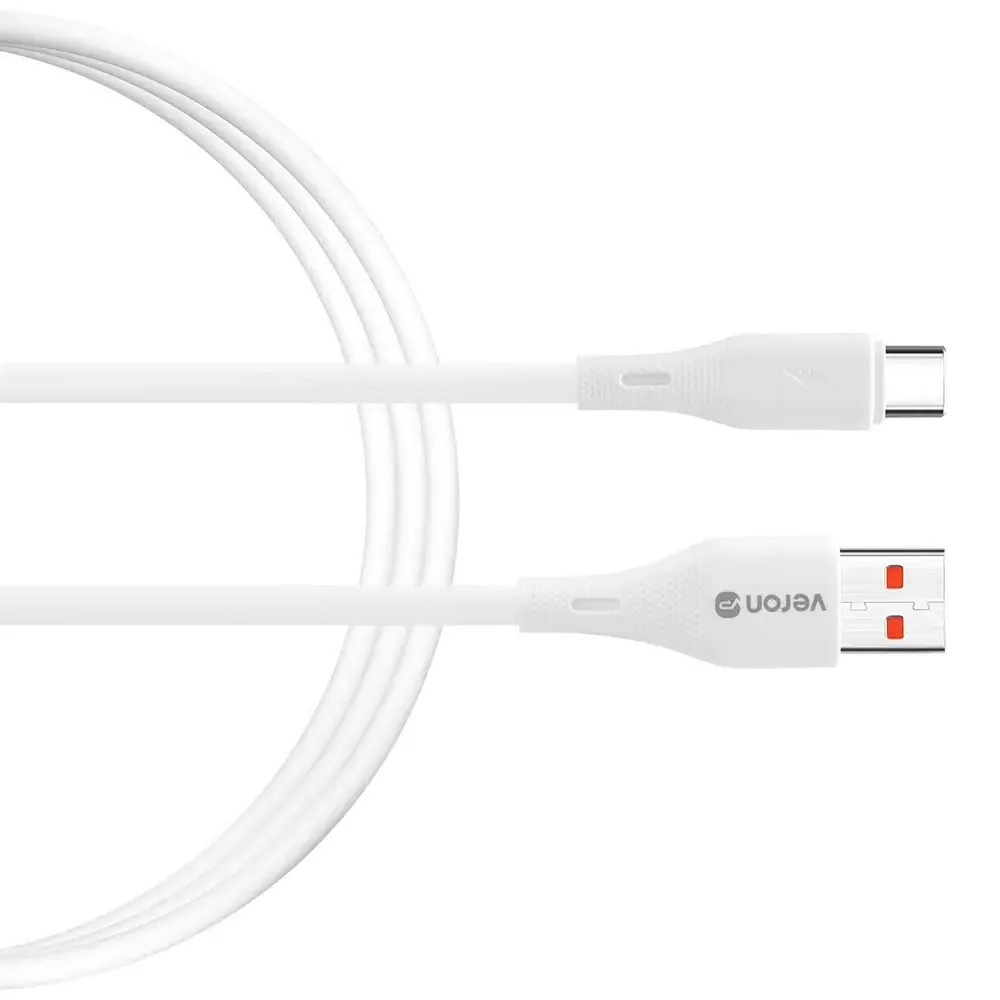 Кабель Veron SC08 USB-A - Type-C 15w 3a 1м cable White - фото 3