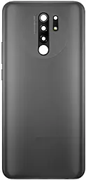 Задняя крышка корпуса Xiaomi Redmi 9 со стеклом камеры Carbon Gray - фото Задняя крышка корпуса Xiaomi Redmi 9 со стеклом камеры Carbon Gray