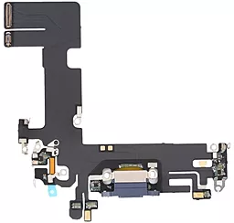 Нижний шлейф Apple iPhone 13 с разъемом зарядки, с микрофоном, Original Blue