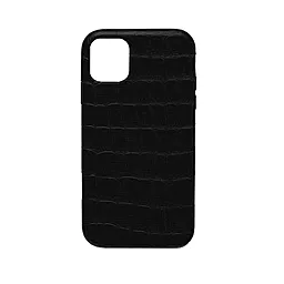 Чехол Apple Leather Case Full Crocodile for iPhone 12, iPhone 12 Pro  Black