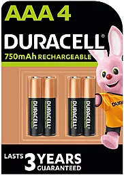 Аккумулятор Duracell AAA (HR03) 750mAh 4шт (5007331 / 5005004) - фото Аккумулятор Duracell AAA (HR03) 750mAh 4шт (5007331 / 5005004)