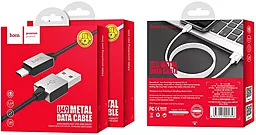 Кабель Hoco U49 Refined Steel USB-A - micro USB 12w 2.4a 1.2м cable White - миниатюра 6 Кабель Hoco U49 Refined Steel USB-A - micro USB 12w 2.4a 1.2м cable White - миниатюра 6