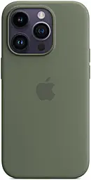 Чохол Silicone Case Full with MagSafe and SplashScreen для Apple iPhone 14 Pro Max Olive - фото Чохол Silicone Case Full with MagSafe and SplashScreen для Apple iPhone 14 Pro Max Olive
