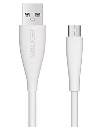 Кабель Walker C305 USB-A - micro USB 12w 2.4a 1м cable White - фото Кабель Walker C305 USB-A - micro USB 12w 2.4a 1м cable White