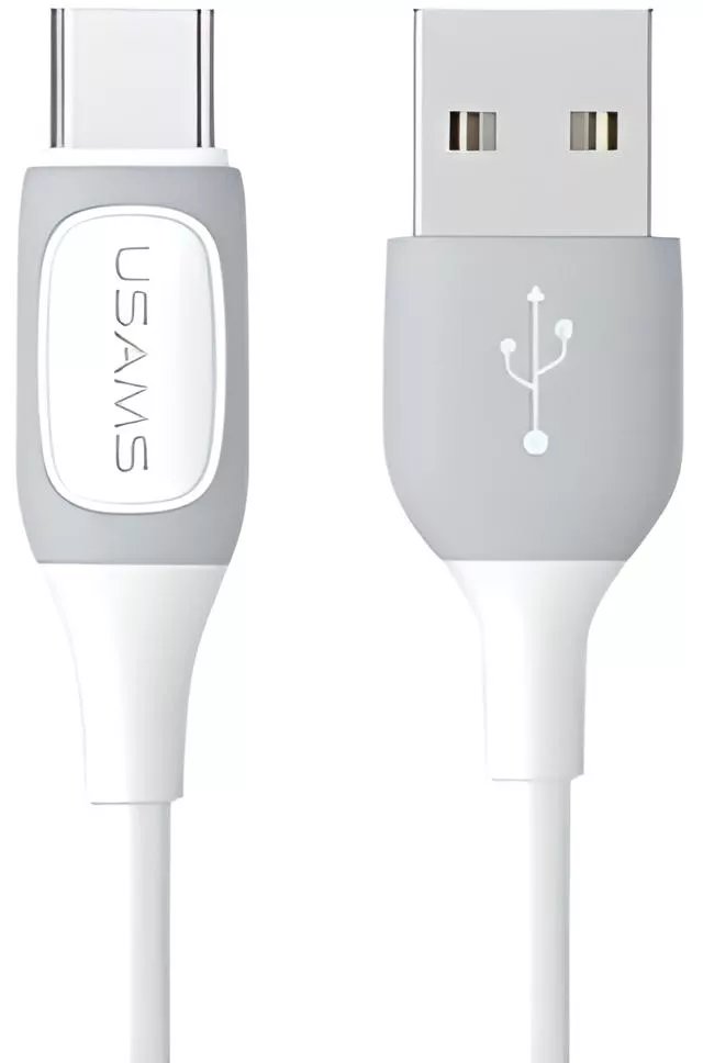 Кабель Usams SJ596 USB-A - Type-C 15w 3a 1м cable White - фото 1
