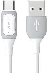 Кабель Usams SJ596 USB-A - Type-C 15w 3a 1м cable White - фото Кабель Usams SJ596 USB-A - Type-C 15w 3a 1м cable White