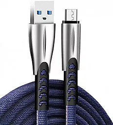 USB Кабель ColorWay Zinc Alloy micro USB Cable Blue (CW-CBUM011-BL)