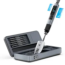Паяльник з живленням від USB FNIRSI HS-02A + 6 насадок (B/C2/I/JS/K/KU) + припій (паяльник, 100 Вт) - фото Паяльник з живленням від USB FNIRSI HS-02A + 6 насадок (B/C2/I/JS/K/KU) + припій (паяльник, 100 Вт)