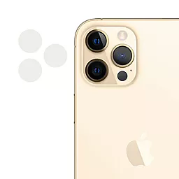 Гибкое защитное стекло 0.18mm на камеру (тех.пак) для Apple iPhone 12 Pro Max (6.7") / Прозрачный	