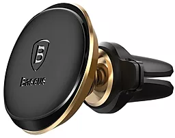 Автотримач магнітний Baseus Small Ears Series Magnetic Car Air Vent Mount with Cable Clip Gold (SUGX-A0V) - мініатюра 2