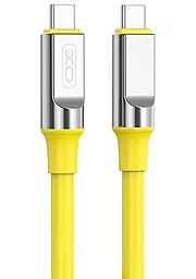Кабель XO NB-Q252B USB Type-C - Type-C 60w 3a 1м PD cable yellow
