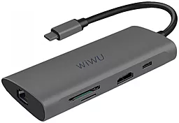 Мультипортовый USB Type-C хаб WIWU Alpha 7-in-1 grey A731HC
