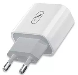 Сетевое зарядное устройство с быстрой зарядкой SkyDolphin SC20 18w PD/QC3.0 USB-C/USB-A ports fast charger + USB-C cable white (MZP-000121) - фото Сетевое зарядное устройство с быстрой зарядкой SkyDolphin SC20 18w PD/QC3.0 USB-C/USB-A ports fast charger + USB-C cable white (MZP-000121)