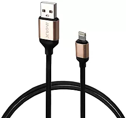 Кабель IMAX USB-A - Lightning 12w 2.4a 1м cable Black - фото Кабель IMAX USB-A - Lightning 12w 2.4a 1м cable Black