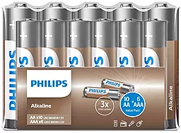 Батарейки Philips Entry Alkaline 10xAA+6xAAA (LR036A16F/10)