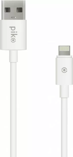 Кабель Piko CB-UL10 USB-A - Lightning 12w 2.4a 0.2м сable White - фото 1