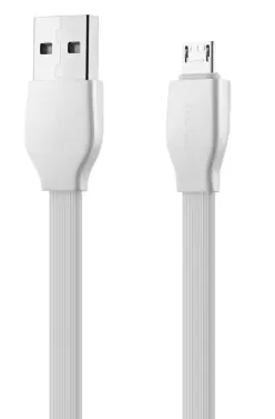Кабель Hoco U14 Steel Man USB-A - micro USB 12w 2.4a 1.2м cable White - фото 2