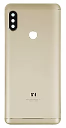 Задняя крышка корпуса Xiaomi Redmi Note 5 / Redmi Note 5 Pro со стеклом камеры Original Gold - фото Задняя крышка корпуса Xiaomi Redmi Note 5 / Redmi Note 5 Pro со стеклом камеры Original Gold