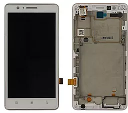 Дисплей Lenovo A536 с тачскрином и рамкой, White - фото Дисплей Lenovo A536 с тачскрином и рамкой, White