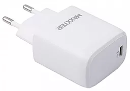 Сетевое зарядное устройство с быстрой зарядкой Maxxter 20w PD + USB-C to Lightning cable white (WC-PD-CtL-01) - фото Сетевое зарядное устройство с быстрой зарядкой Maxxter 20w PD + USB-C to Lightning cable white (WC-PD-CtL-01)