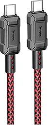 Кабель Hoco X94 Leader USB Type-C - Type-C 60w 3a 1м PD cable Red