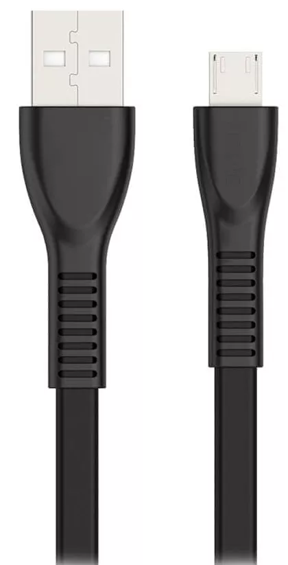 Кабель Baseus Tough USB-A - micro USB 12w 2.4a 1м cable Black (CAMZY-B) - фото 1