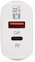 Сетевое зарядное устройство Veron AD-18C 22.5w PD USB-C/USB-A ports charger white - фото Сетевое зарядное устройство Veron AD-18C 22.5w PD USB-C/USB-A ports charger white