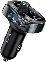 Автомобильное зарядное устройство с FM-модулятором Baseus T-Typed MP3 Car Charger Tarnish (CCALL-TM0A)
