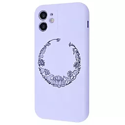 Чехол Wave Minimal Art Case with MagSafe для Apple iPhone 12 Light Purple/Lotus