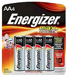Батарейки Energizer AA / LR06 MAX 4шт - фото Батарейки Energizer AA / LR06 MAX 4шт