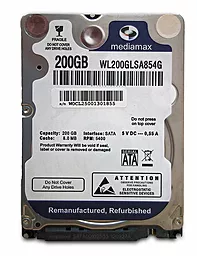 Жесткий диск для ноутбука Mediamax 200 GB 2.5 (WL200GLSA854G_)