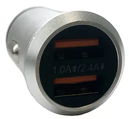Автомобильное зарядное устройство Siyoteam Car Charger 2 USB 3.1A Max Silver (T06) - миниатюра 3
