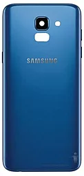 Задняя крышка корпуса Samsung Galaxy J6 J600F со стеклом камеры Blue - фото Задняя крышка корпуса Samsung Galaxy J6 J600F со стеклом камеры Blue
