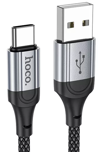 Кабель Hoco X102 Fresh USB-A - Type-C 15w 3a 1м cable Black - фото 1