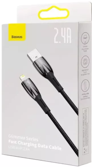 Кабель USB Baseus CADH0002 12W 2.4A USB-Lightning Cable Black (CADH000201) - фото 7