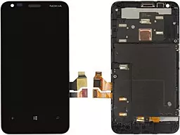 Дисплей Nokia Lumia 620 RM-846 + Touchscreen with frame (original) Black